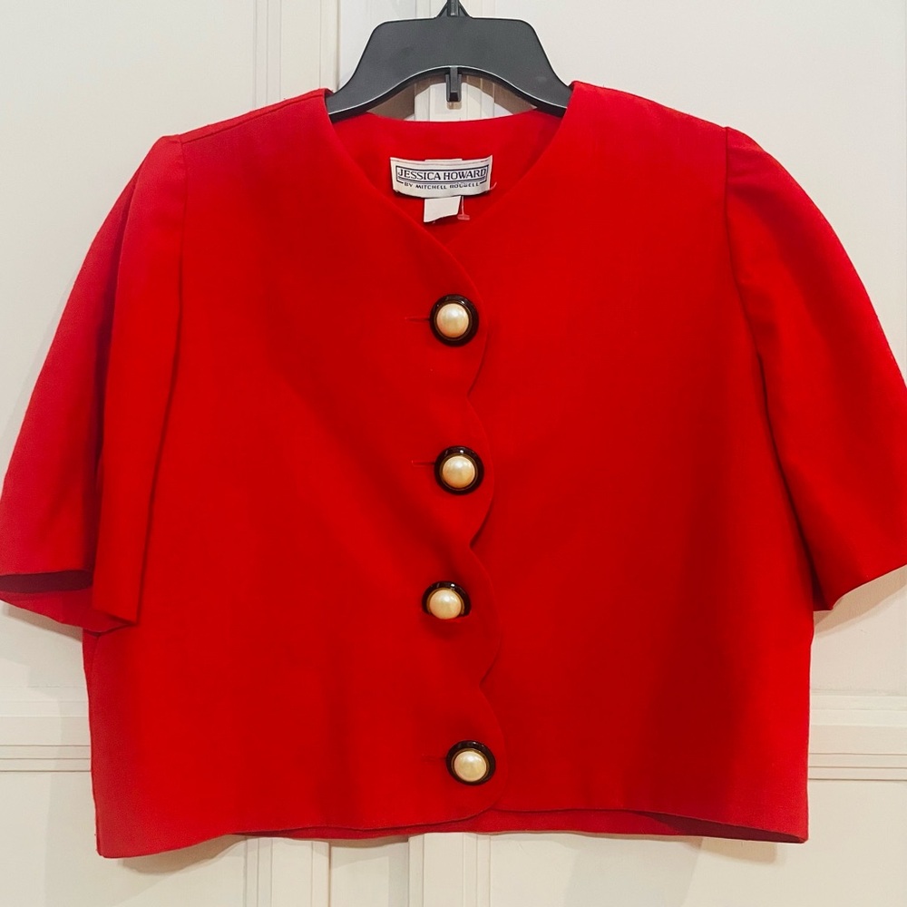 Vintage Jessica Howard Women’s Scallop‎ Button Down Blouse Sz 14